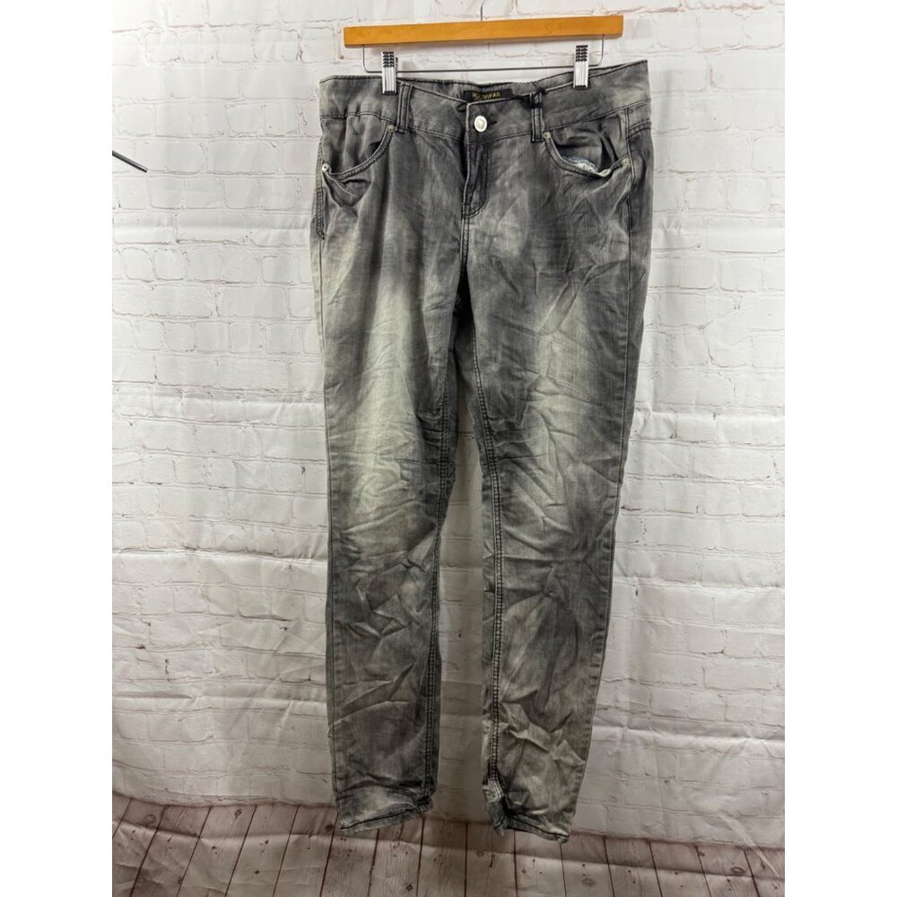 Rocawear Jeans Womens Size 14 Black Faded Stone Wash Grungy Rock Band Streetwear
